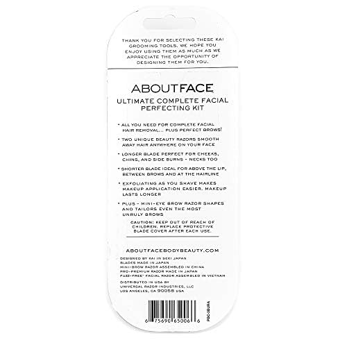 Facial Razors Kit for Women - Dermaplaning & Hair Removal, Portable