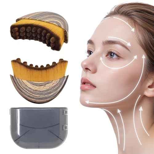 Lymphatic Contour Face Brush for Sculpting ? Anti-Puffiness, Detox & Lift, Improves Skin Glow & Absorption ? Precision-Fit Massager for Daily Tension Relief (Gray)