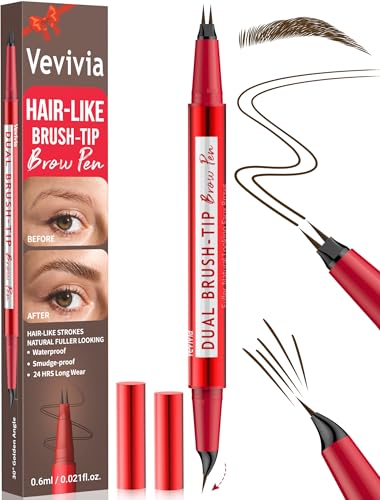 Vevivia Eyebrow Pencil - Dual-Tip Waterproof Dark Brown