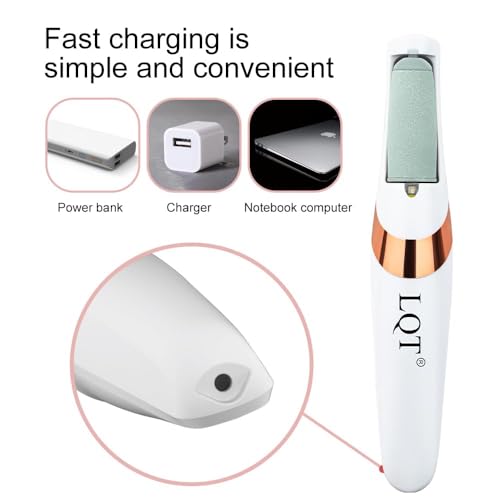 Rechargeable Electric Foot File Callus Remover - At-Home Pedicure Kit
