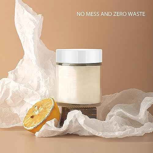 2 Pack Small Glass Jar with Lid, Tecohouse 4 oz Glass Jars with Stickers, Glass Lotion Jars with Lids & Inner Liners, Toiletries Container for Slime, Makeup, Cream, Lotion, Cosmetic