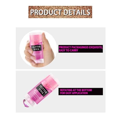 Blue Body Glitter Stick,Holographic Sequins Paint Sparkling Face Glitter for Women Face/Body/Hair/Eyes/Lip Glitter Makeup.