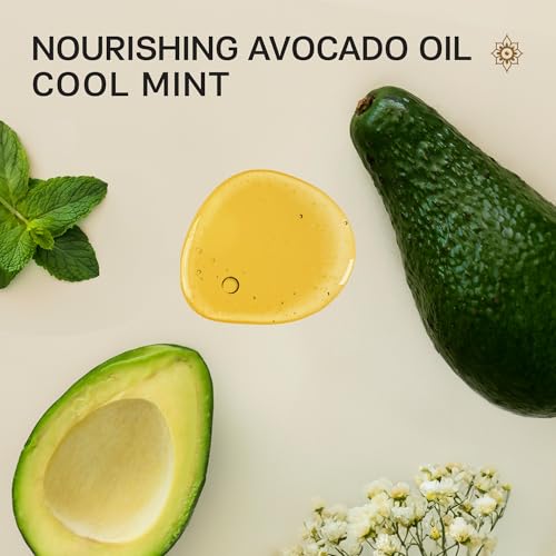 AUTHENTIC BATH & SOAP Sensitive Skin Body Wash ? Organic Mint Essential Oil & Avocado Butter ? Hydrating Shower Gel with Vitamin E & Hyaluronic Acid ? SLS Free, Moisturizing & Refreshing, 16.9 Fl Oz