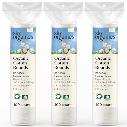 Sky Organics Organic Cotton Rounds 300ct Chlorine-Free