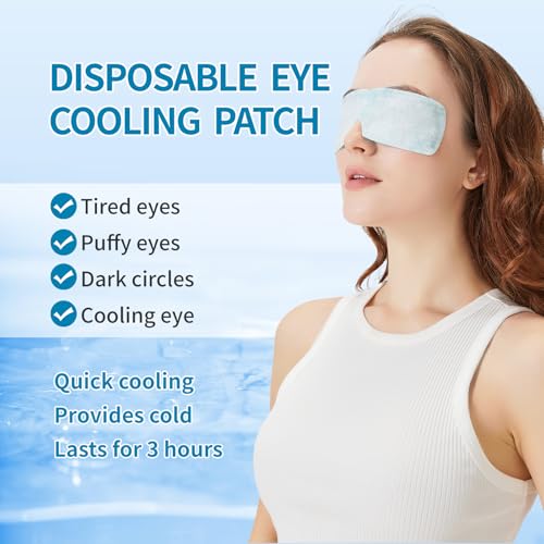 Cooling Gel Eye Patches for Tired Eyes & Puffiness, 10-Pack