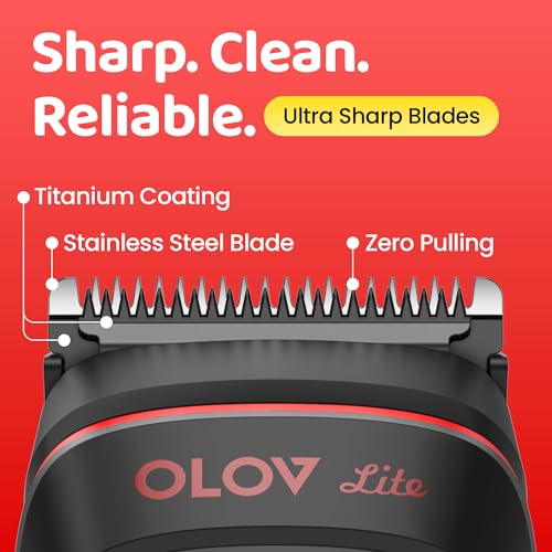 Electric Beard Trimmer for Men,Nose Hair Trimmer & Electric Razor 10-in-1 Grooming Kit Cordless Shaver Gift-Ready for Men(Red)