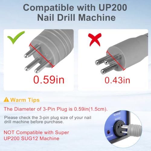 Nail Drill Handpiece for UP200 Machine, HoMove 35000RPM Professional