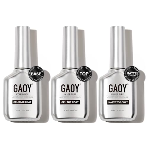 GAOY 16ml Gel Top Coat Matte & Gloss Set - Long-Lasting UV Nail Finish
