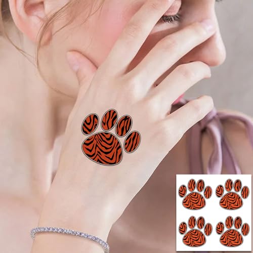 Tiger Paw Temporary Tattoos | Waterproof Body Art Stickers