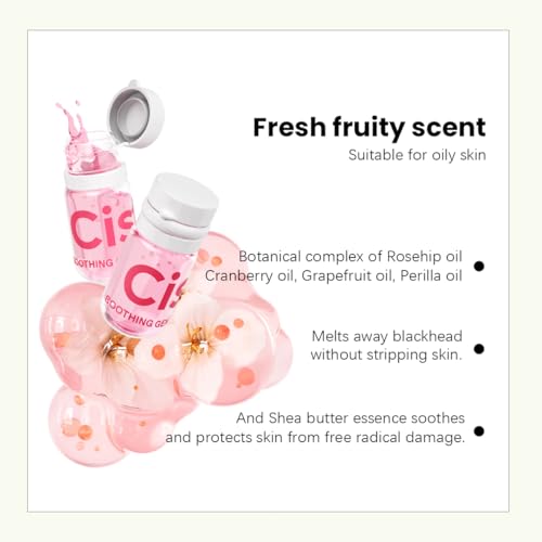CISTTO Natural Cleansing Oil Capsules for Oily & Sensitive Skin - Travel Size 40x2ml