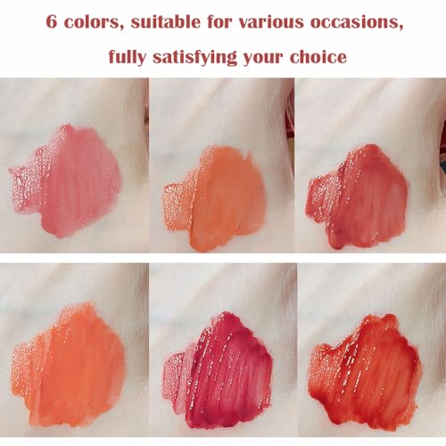 Yasovigi Jelly Lip Gloss Set 6pcs Moisturizing Lip Tint