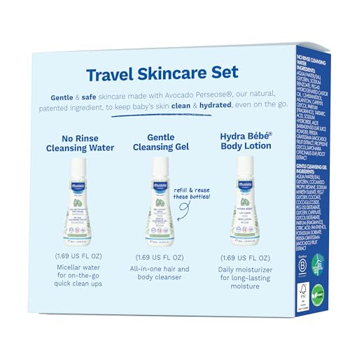 Mustela Travel Skincare Set TSA-Approved 3-Piece