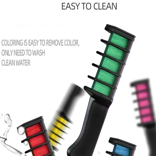 10 Color Hair Chalk Comb - Temporary Washable Hair Color