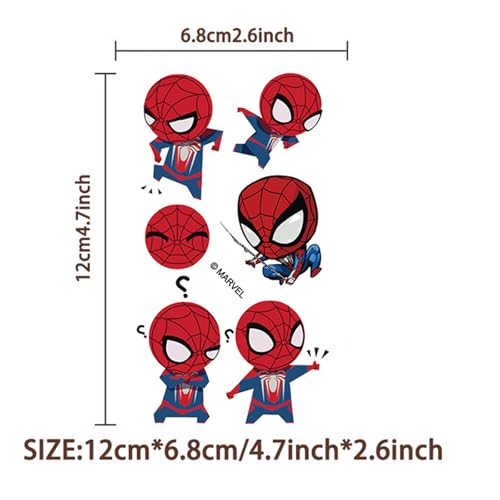 Spiderman Temporary Tattoos for Kids - 10 Sheets