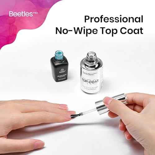 Beetles Pro Gel Top Coat? 20ml Each, High Glossy & Long-Lasting up to 28 Days ? Soak-Off Non-Yellowing Strong Coverage Gel for LED/U V Lamps, Professional Salon Manicure