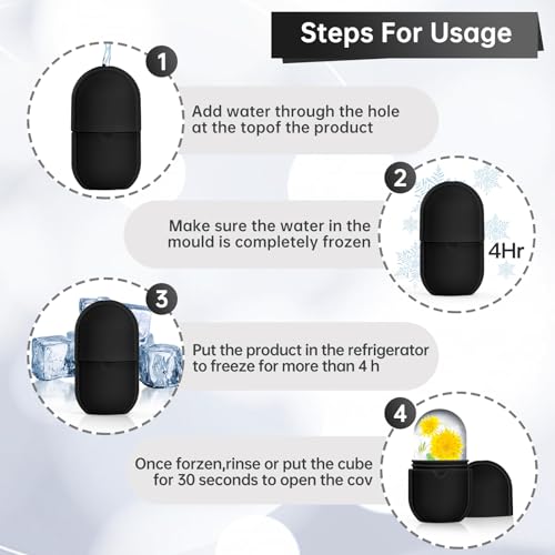 Ice Face Roller for Eye & Neck, Silicone Facial Massager