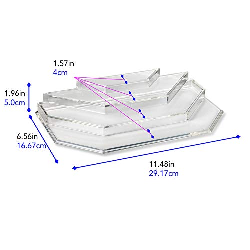 Acrylic Mini Perfume Organizer & Mini Scented Oils Organizer Vanity Display Case 4 Tier Storage Travel Size Rollerball Beauty Perfume Bottles Refillable Tray (2)