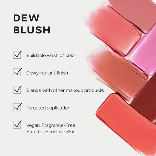 Saie Mini Dew Liquid Blush - Hydrating Vegan Cream Blush