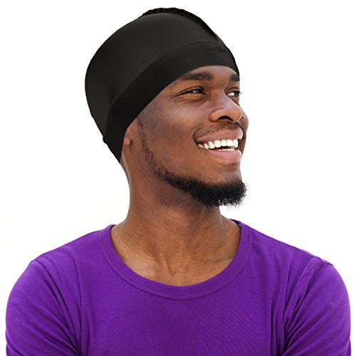 SATINIOR Men's Silky Wave Caps - 9-Pack Elastic Band Wave Hats for Men