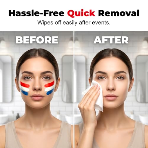 Jurfest Face Paint Sticks - Washable Sports Colors (3 Pack)