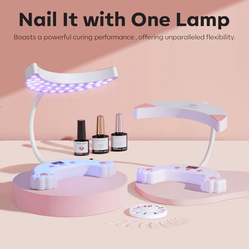 Modelones 15ML Baby Pink Gel Nail Polish with UV LED Nail Lamp