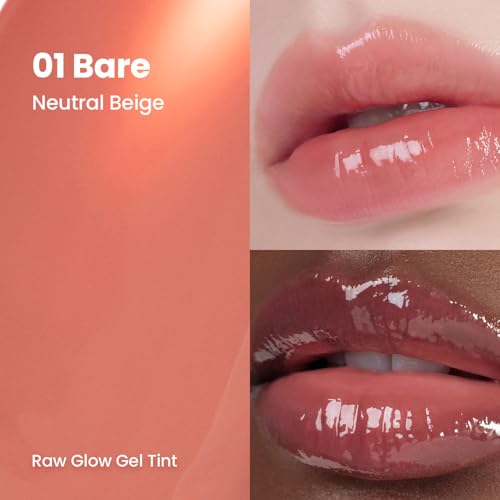 HINCE Raw Glow Lip Tint Stain Glazed - Glossy Dewy Liquid Lipstick