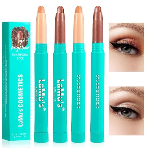 LaMu'S 2-Pack Eyeshadow Stick, Waterproof Glitter Eye Brightener