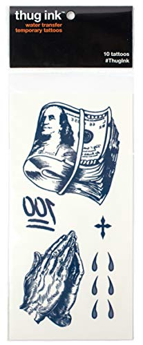 Temporary Tattoos 10-Piece Set | Hip Hop Water Transfer Face Tattoos