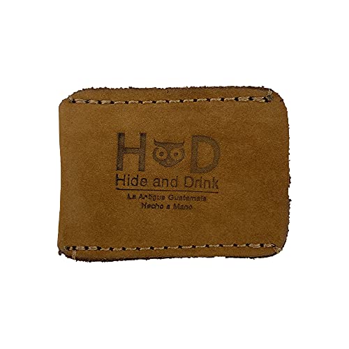Hide & Drink, Leather Double Edge Safety Razor Head Protective Sheath, Shaving Travel Cover Handmade (Old Tobacco)