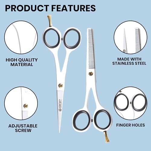 Professional Hair Cutting Scissors Set - 4 Piece Barber Kit