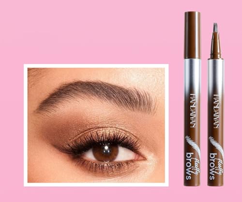Liquid Eyebrow Pen Waterproof Microblading Brow with Fork Tips