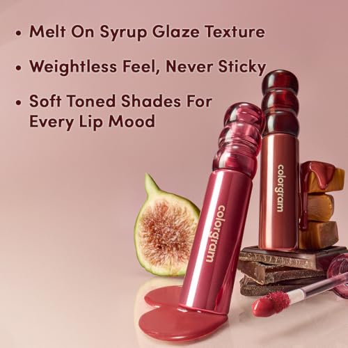 COLORGRAM Deep Glaze Lip Gloss - 04 Toffee Apple | High-Shine Glass Glow