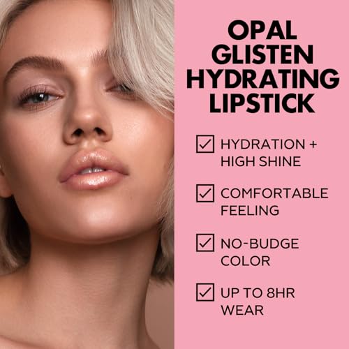 FOCALLURE Moisturizing Shiny Lipstick,Pearl Shimmery Finish,Hydrating Tinted Lip Balm with Creamy Texture,Long Lasting High Pigmented Lip Stain,Sour Sugar