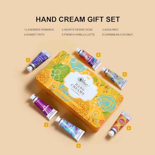 BODY & EARTH # LOVE Hand Cream Hand Lotion Gifts Set for Women, 6-Pack of Hand Cream Travel Size Hand Lotion for Nourishing Dry Hands, Birthday Christmas Gifts for Women