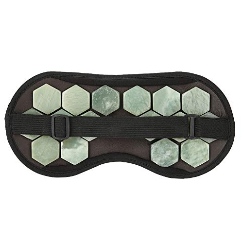 Sleeping Eye Mask, Soft Adjustable Jade Stones Eye Masks Magnet Therapy Eyeshade Eye Cover Masks for Sleeping Travel Naps, Home, Hotel(Green)