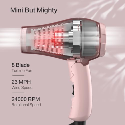 LURA Foldable Travel Hair Dryer 1200W Dual Voltage
