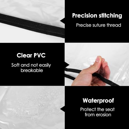 3-Piece Salon Chair Back Cover, PVC Waterproof Protector