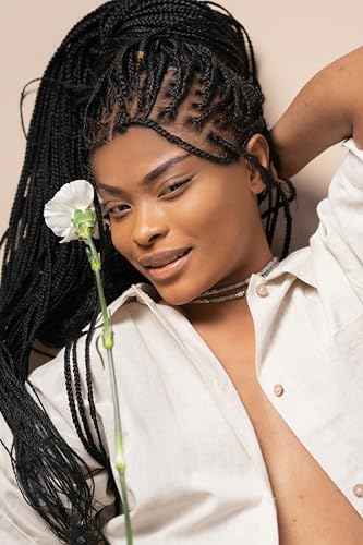 Aizami 6 Packs Pre-Stretched 26in 100g/Pack Yaki Texture Synthetic Braiding Hair Extensions (1B) – Lightweight, Hot Water Setting