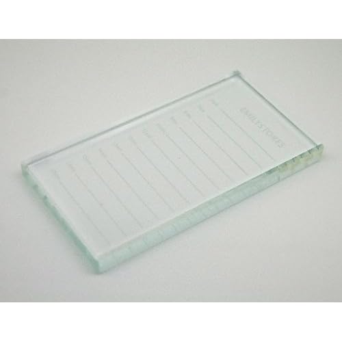 Crystal Tray Glass Eye Lash Stand Pallet Holder for Eyelash Extensions 4.5X2.5X0.4 Inch 1PC