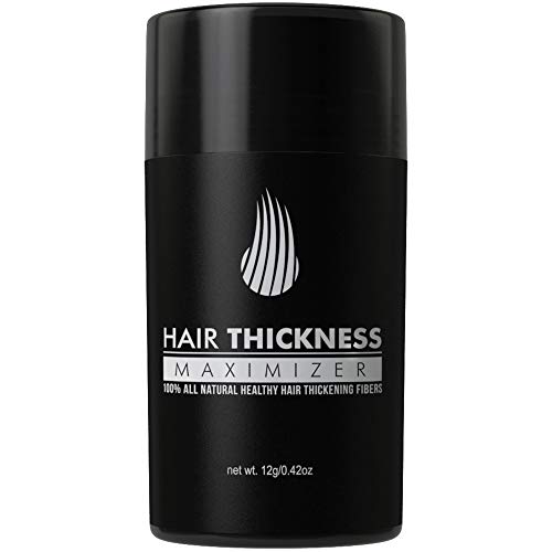 Hair Fibers For Thinning Hair For Women and Men. Hair Building Fibers. Unscented Plant Based Hair Loss Concealing Fillers for Instant Thickening of Balding, Receding Hair Spots, Scalp - Dark Brown