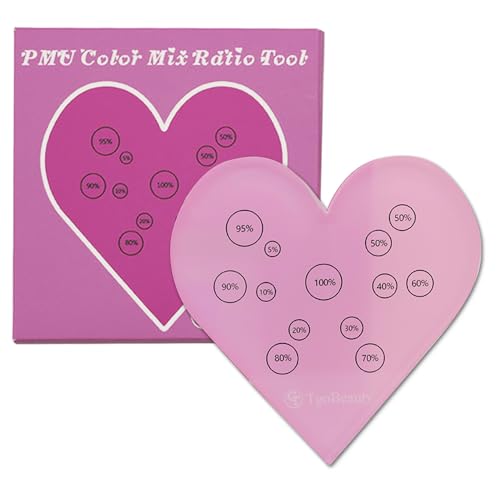 Pink Eyebrow Color Ratio Tool - Acrylic Heart Mixer