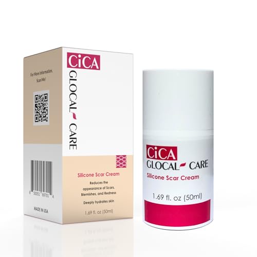 CICA Silicone Scar Cream ? New & Old Scar, Stretch Marks & PIH Appearance Improvement - Medical-Grade Silicone with TECA, PASSIOLINE, Hyaluronic Acid & Panthenol - Supports Wound Healing - 50 ml
