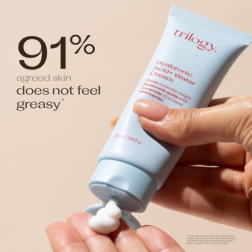 Trilogy Hyaluronic Acid+ Water Cream Lightweight Hydration with Ceramides and Glycoin 1.69 fl oz