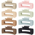 8 Pack Large Hair Claw Clips 4.1" Non-Slip Matte Hold