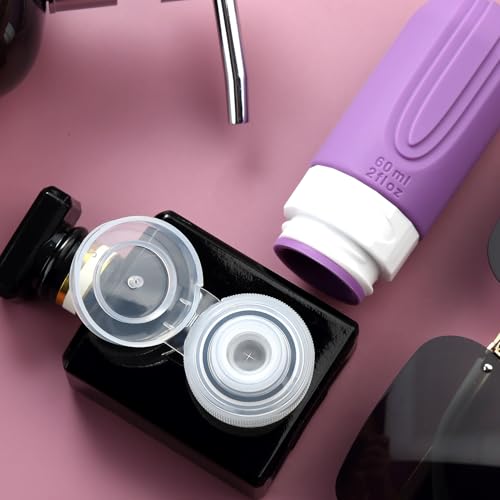 TSA Approved 2oz Travel Bottles, 4-Pack Leak Proof Toiletry Containers