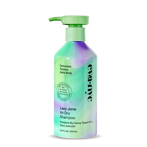 Eva NYC Lazy Jane Air Dry Shampoo, Natural Texture and Frizz Control for Hair, Vegan and GMO-Free, Anti-Frizz for Women, 8.8 fl oz
