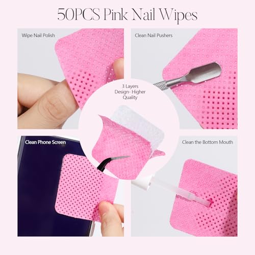 FANDAMEI Professional Cuticle Remover Kit - 50 PCS Manicure Tools