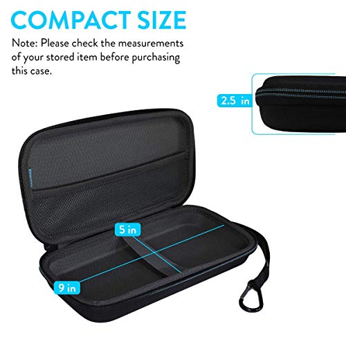 TUDIA Hard EVA Case Compatible with Philips Norelco OneBlade Hybrid Electric Trimmer Shaver, Fits QP2520/90, QP2520/70, QP2630/70 Face and Body, Shockproof Travel Storage Bag - Black [Case Only]