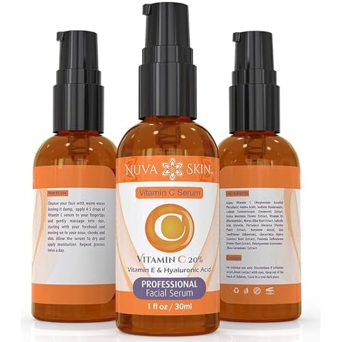 Vitamin C Serum for Face - Face Serum Vitamin C and Hyaluronic Acid, Anti Aging serum, Brightening Serum, Brightening Face Serum with Vitamin C Oil, Facial Serum for Collagen Production & Reduced Acne