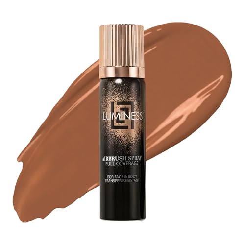 LUMINESS Transfer Resistant Body Makeup with Bronzer & Tattoo Concealer - 2.36 fl oz, Deep Shade